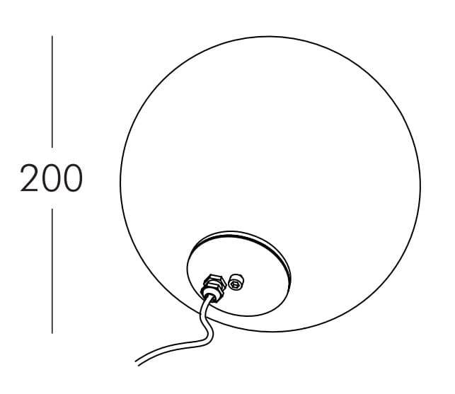 Светильник пластиковый Шар 200 Globo Lighting OUT белый Ø2000х2000 мм