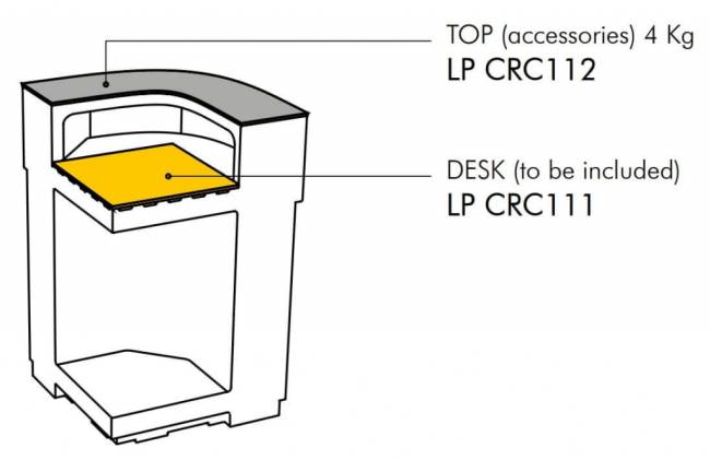 Стойка пластиковая барная светящаяся Cordiale Corner Lighting 700х700х1100 мм