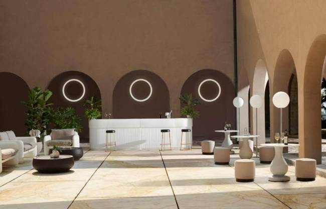 Стойка пластиковая барная светящаяся Cordiale Corner Lighting 700х700х1100 мм