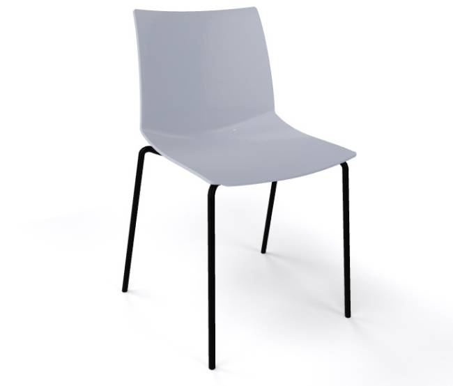 Стул пластиковый Kanvas NA жемчужно-серый 470х500х790 мм