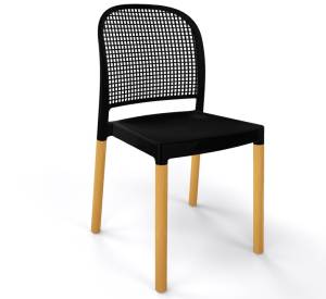 Стул пластиковый Panama BL черный 460х570х830 мм