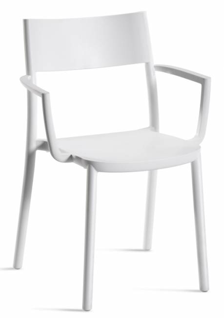 Кресло пластиковое To-Me B белый 490х470х800 мм