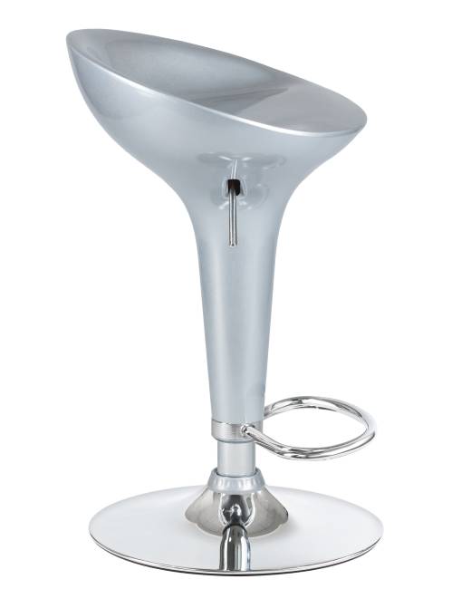 Стул барный DOBRIN BOMBA, серебряный металлик