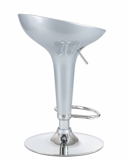 Стул барный DOBRIN BOMBA, серебряный металлик