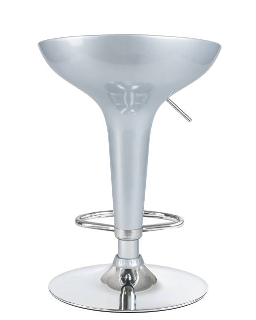 Стул барный DOBRIN BOMBA, серебряный металлик