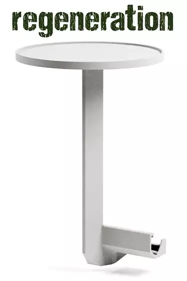 Столик пластиковый боковой Maximo Tavolino 33 гипс Ø330х410 мм