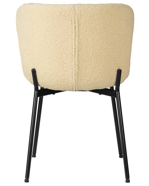 Стул обеденный DOBRIN MILO, черные ножки, кремовый букле (UF992-02)