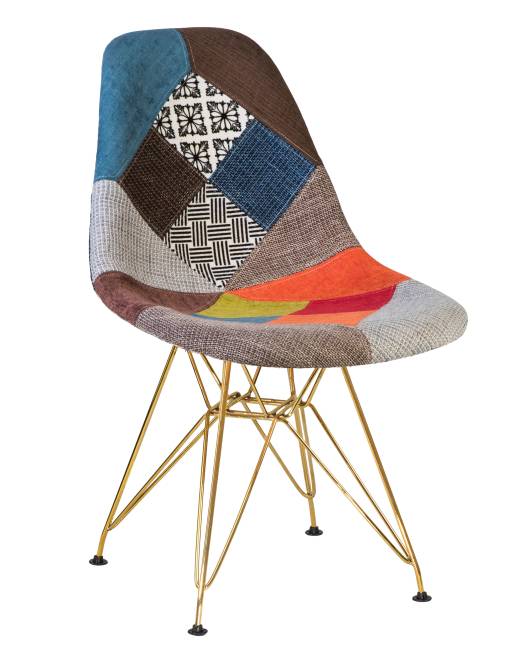 Набор 4 шт Стул обеденный DOBRIN DSR, ножки золотые, цвет мозайка