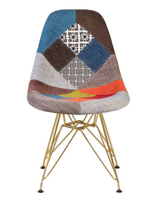 Набор 4 шт Стул обеденный DOBRIN DSR, ножки золотые, цвет мозайка