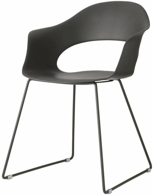 Кресло пластиковое Lady B sledge frame антрацит 560х610х780 мм