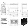Топка OLIWIA/L/BS, Г-образное стекло слева