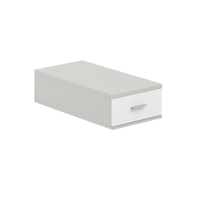 SG.533.SH.WH / Подвесная тумба с 1 ящ., 800, 400х616х173 / корпус: серый бархат; фасады: белый