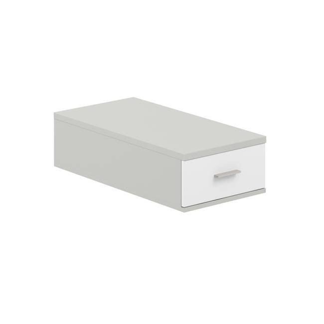 SG.533.SH.WH / Подвесная тумба с 1 ящ., 800, 400х616х173 / корпус: серый бархат; фасады: белый