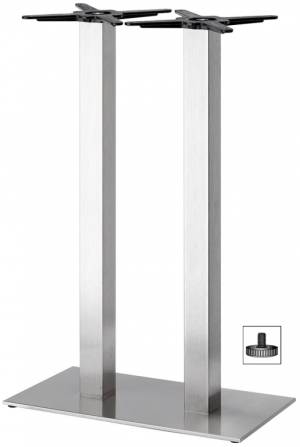 Подстолье двойное барное металлическое Tiffany сатинированный стальной 750х400х1090 мм