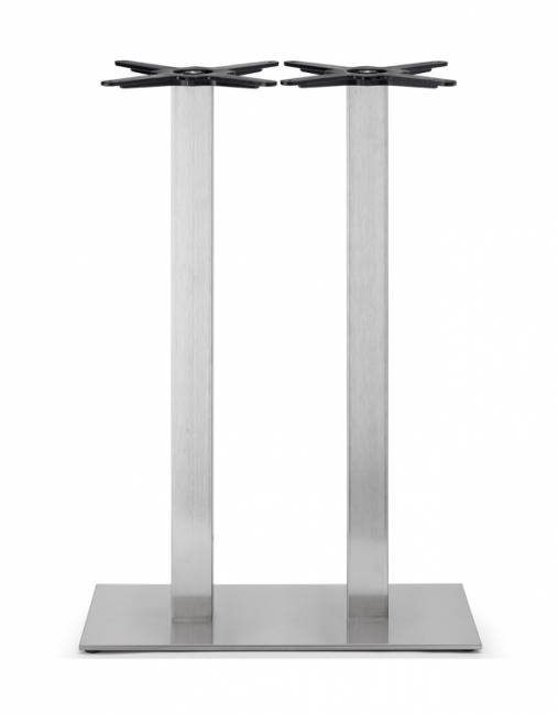 Подстолье двойное барное металлическое Tiffany сатинированный стальной 750х400х1090 мм