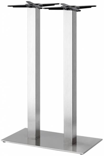 Подстолье двойное барное металлическое Tiffany сатинированный стальной 750х400х1090 мм