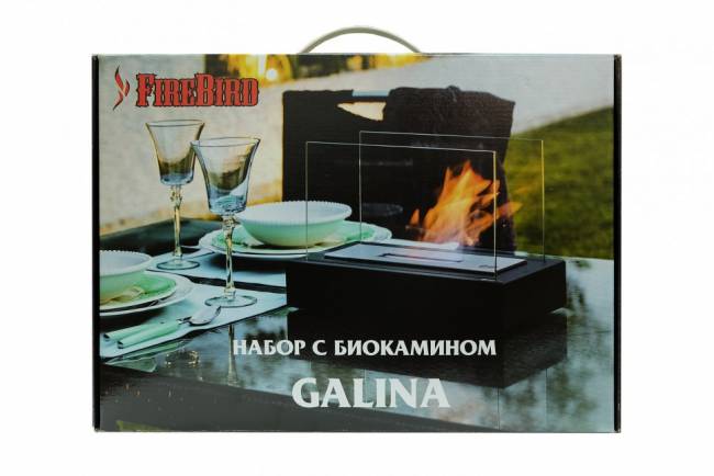 Набор: биокамин GALINA, биотопливо (1.5 л), зажигалка