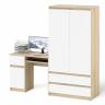 Шкаф-комод Мори МШ900 2 ящика и две дверки со столом компьютерным МС-1 левым Мори цвет дуб сонома/белый