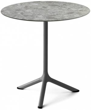 Стол ламинированный обеденный Tripe антрацит, зернистый Ø700х740 мм