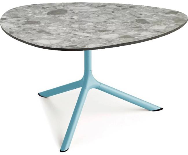 Столик ламинированный кофейный Tripe Maxi голубой, зернистый 830х830х510 мм