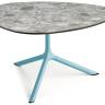 Столик ламинированный кофейный Tripe Maxi голубой, зернистый 830х830х510 мм