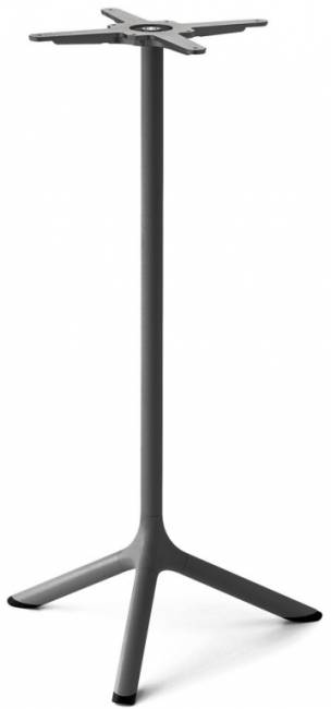 Стол ламинированный барный Tripe антрацит, состаренный дуб тортора Ø600х1100 мм