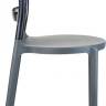 Стул пластиковый Miss Bibi темно-серый 420х500х850 мм