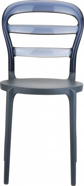 Стул пластиковый Miss Bibi темно-серый 420х500х850 мм