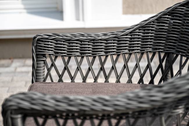 "Сицилия" обеденная группа плетеная, цвет графит "Сицилия" обеденная группа плетеная, цвет графит