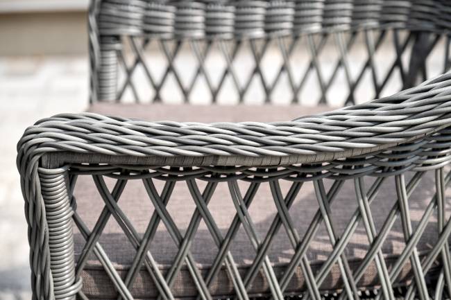 "Сицилия" обеденная группа плетеная, цвет графит "Сицилия" обеденная группа плетеная, цвет графит