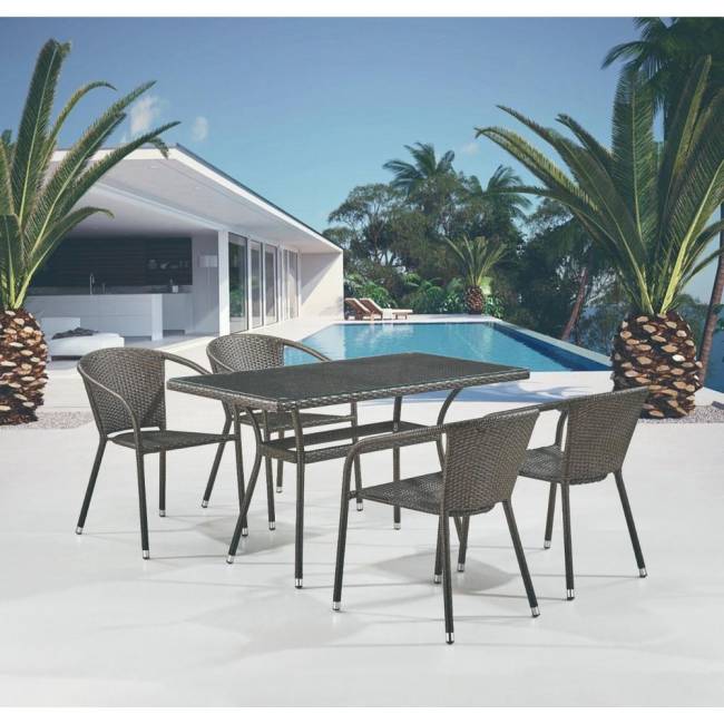 Комплект плетеной мебели T286A/Y137C-W53 Brown (4+1) Комплект плетеной мебели T286A/Y137C-W53 Brown (4+1)