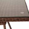 "Латте" плетеный стол из искусственного ротанга 160х90см, цвет коричневый