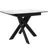 Стол DikLine DKB110, Керамика Carrara Gloss (мрамор глянец белый)/подстолье черное/опоры черные