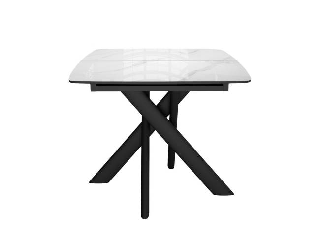 Стол DikLine DKB110, Керамика Carrara Gloss (мрамор глянец белый)/подстолье черное/опоры черные