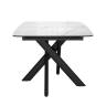 Стол DikLine DKB110, Керамика Carrara Gloss (мрамор глянец белый)/подстолье черное/опоры черные