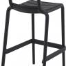 Стул пластиковый барный Helen Bar 75 черный 530х550х1050 мм