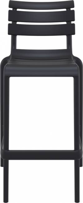 Стул пластиковый барный Helen Bar 75 черный 530х550х1050 мм