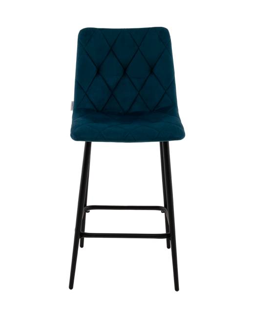 Стул полубарный Одди Diamond велюр синий