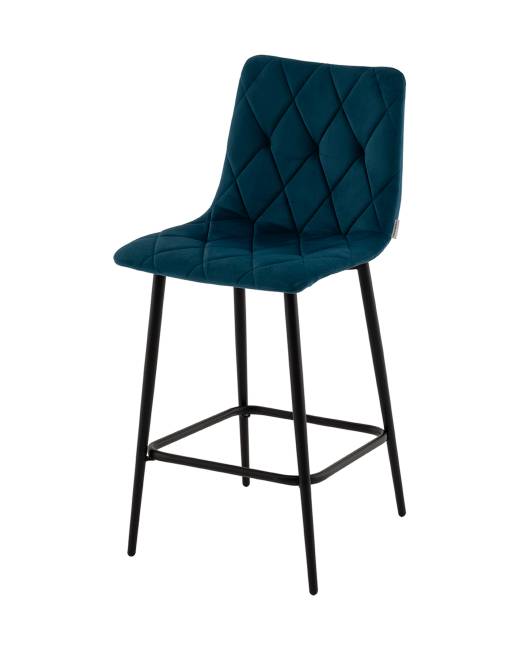 Стул полубарный Одди Diamond велюр синий