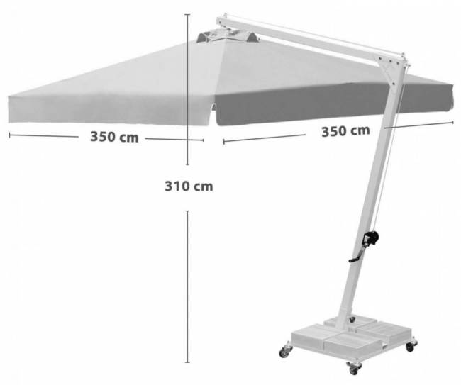 Зонт профессиональный 3.5х3.5 м Banana 3500х3500 мм Зонт профессиональный 3.5х3.5 м Banana 3500х3500 мм