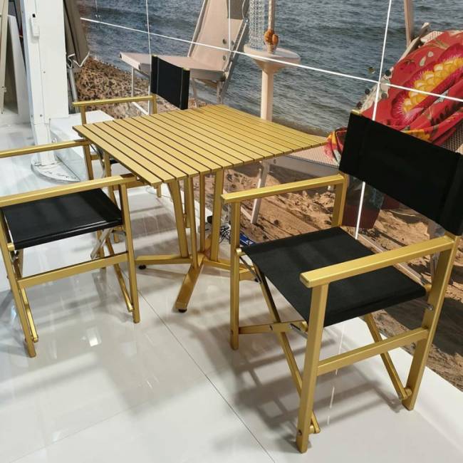 Кресло текстиленовое складное Regista серебристый 570х520х910 мм