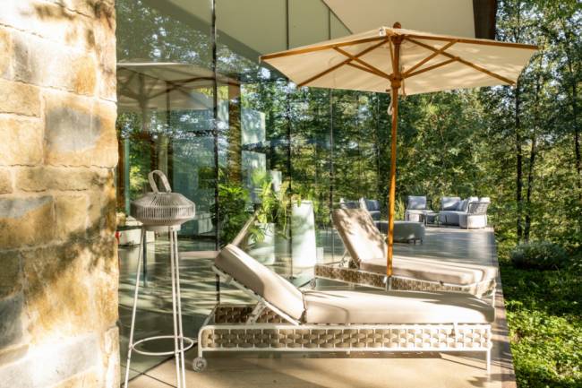 Лежак плетеный Panama белый, бежевый, шампанское 2000x700x930 мм