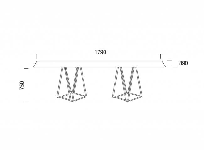 Стол ламинированный Trio Double 1790х890х750 мм