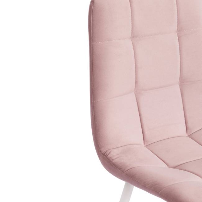 Стул CHILLY MAX  Велюр/металл , 45 х 54 х 90 см , пыльно-розовый/белый (Комплект из 2 шт.) розовый Велюр/металл