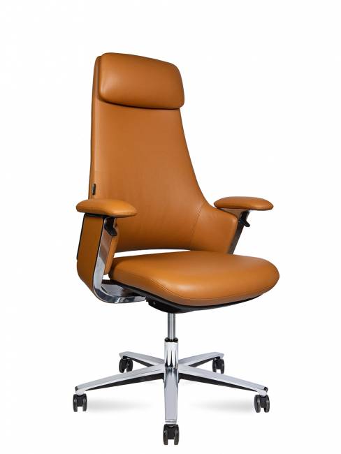 Кресло офисное / York / песочная кожа / алюминевая база Кресло офисное / York / песочная кожа / алюминевая база