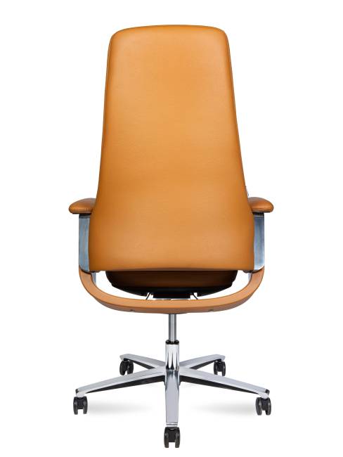 Кресло офисное / Йорк / York / песочная кожа / алюминевая база