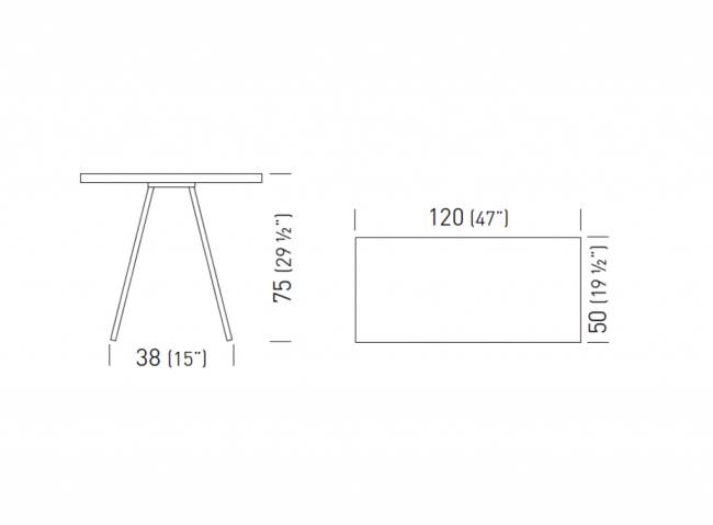 Стол ламинированный Format 1200х500х750 мм