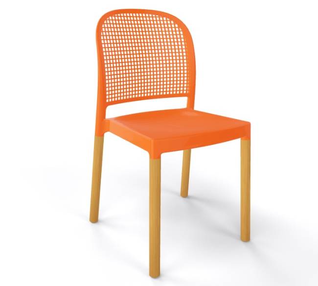 Стул пластиковый Panama BL оранжевый 460х570х830 мм