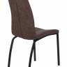 Стул обеденный DOBRIN MARK, черные ножки, коричневая винтажная экокожа (RU-05)