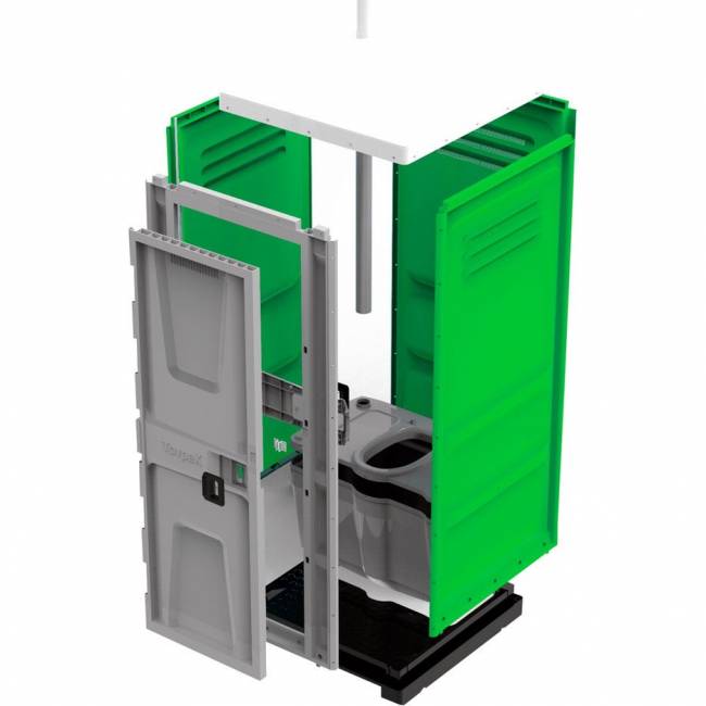 Туалетная кабина TOYPEK CityComfort, зелёный (разобранная) 